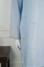 Icy Flora – Embroidered Silk Formal Set