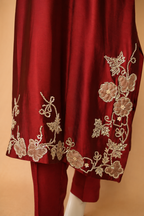 Rouge – Embroidered Silk Statement Set