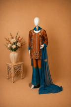Elara – Embroidered Sheesha Silk Set